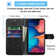thumbnail image 2 of Galaxy A50 Case, Samsung Galaxy A50 Wallet Case, Takfox Premium [RFID Blocking] Secure Cash ID Credit Card Slots Holder Carrying PU Vegan Leather Magnetic Flip Cover Cases for Galaxy A50 - Black, 2 of 7