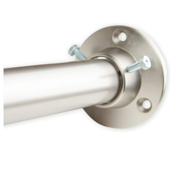 Contemporary Home Living 48" Silver Contemporary Room Divider and Closet Rod with Socket