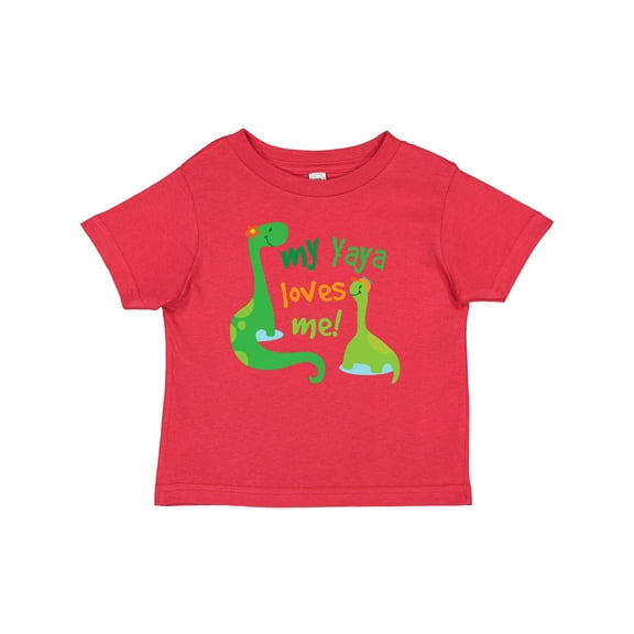 Inktastic My Yaya Loves Me Grandson Dinosaur Boys Baby T-Shirt