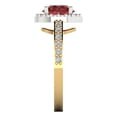 thumbnail image 2 of 1.86 ct Round Cut Natural Garnet Halo Engagement Ring for Women in 14K White/Yellow Gold, 2 of 2