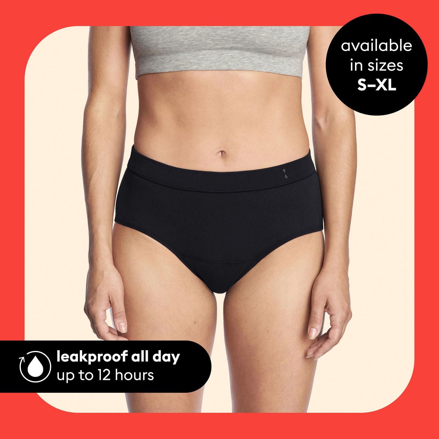 Culotte confortable pour tous les jours Thinx for All Women, sous-vêtement pour les règles contre les fuites, taille Petit, noir THINX UW SM1