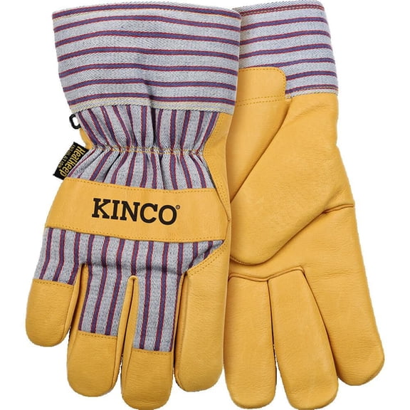 International 1927XL Work Gloves, Grain Pigskin Palm, Material Back And Cuff, Heatkeep Insulated Lining, Extra Large