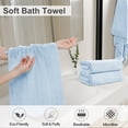 thumbnail image 3 of Jessy Home 12 Pack Light Blue Hand Towel Set 16"x31" Soft Highly Absorbent Quick Dry Bathroom Towels 600 GSM Microfiber Plush Towels, 3 of 7