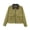 Army Green, variant on Women’s Corduroy Baseball Jacket with Faux Leather Collar Full-Zip Front Functional Pockets Spring & Winter Outerwear Khaki Size XS