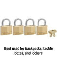 thumbnail image 3 of Padlock Master Lock 140Q de latón macizo, paquete de 4 unidades con llave, 3 of 6