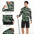 thumbnail image 5 of Dagegui UPF 50+ Hoodie Mens Sunscreen Shirts Camo Long Sleeve Hooded Fishing Tee Summer UV Protection Sun T-Shirts Outdoor Rash Guard Pullover Tops Army Green M, 5 of 7