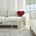 thumbnail image 3 of Mina Victory Shag Frame Heart Deep Red 18" x 18" Throw Pillow, 3 of 5