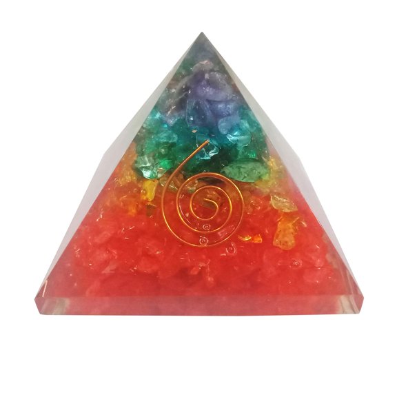 Natural Crystal Multistone Energy Generator Orgone Pyramid EMF Protection Healing Meditation Orgonite Pyramid