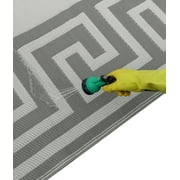 Auto Drive 9 x 12 Reversible Grey Greek Key RV Outdoor Patio Mat, Perfect for RV Patios and Garden Patios, Polypropylene