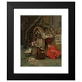 thumbnail image 2 of Jehan Georges Vibert 20x24 Black Modern Framed Museum Art Print Titled - Adding Up the Donations, 2 of 5