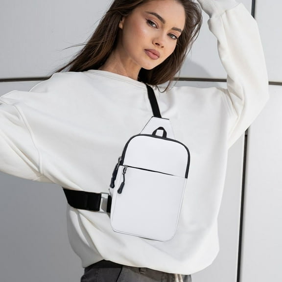 Latrodar Fashionable Embroidery Diamond Shoulder Crossbody Bag Large Capacity Watertight Backpack With Data Hole Affordable&High-Quality White 10x6 Inch Home Decor