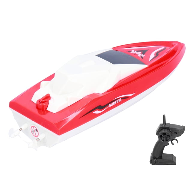 Barco A Control Remoto, Cabeza Lateral En Forma De V Barco De Carreras Eléctrico Sellado De Velocidad Rápida Con Función De Bloqueo Para Verano Para Piscinas Para Lagos EOTVIA No
