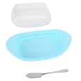 thumbnail image 2 of Plato para Mantequilla con Tapa Y Cuchillo de Corte Caja para Cortar Mantequilla en Forma de Barco Contenedor de Queso de Alimentaria para Cocina ANGGREK  Otros, 2 of 8
