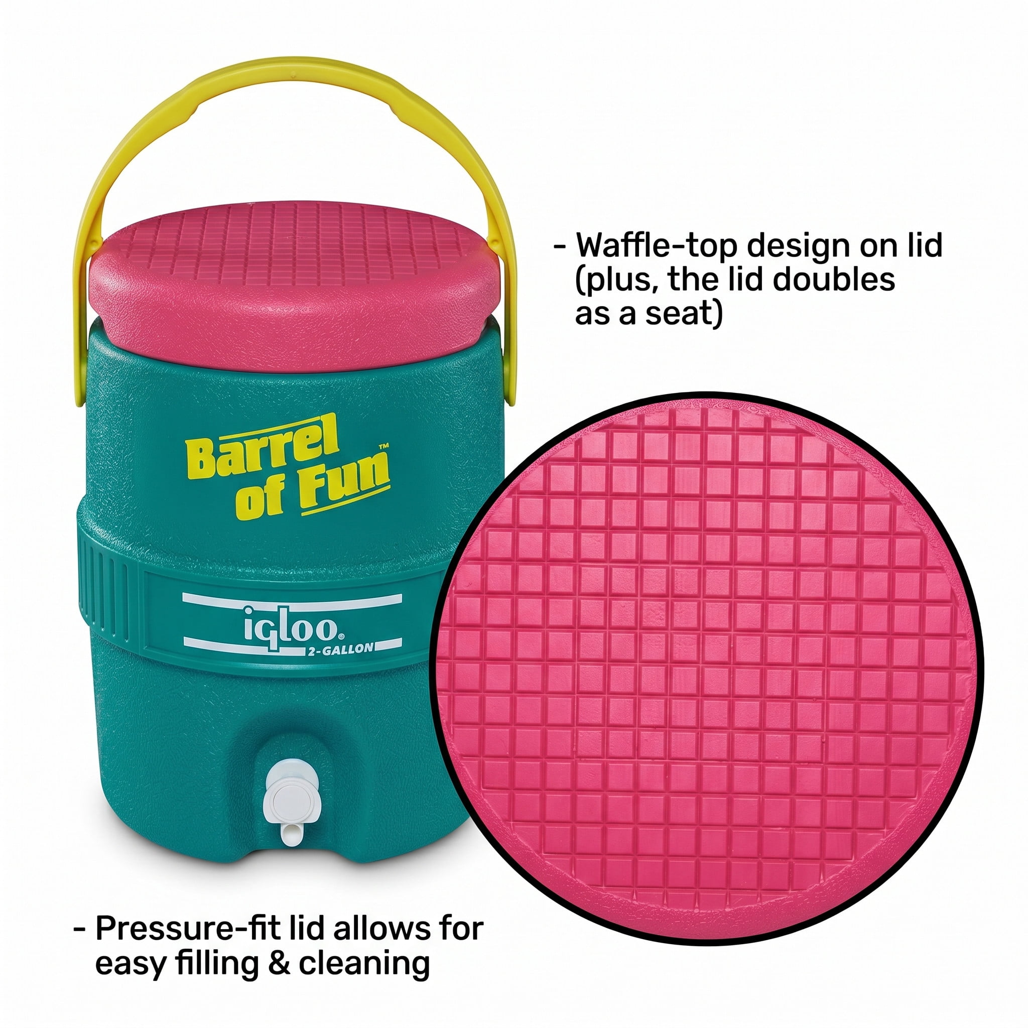 Igloo Retro Barrel of Fun 2 Gallon Jug