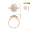 thumbnail image 6 of Angara Natural Opal Ring - Princess Diana Inspired 1.45 ct Opal Ring with Diamond Halo for Women | October Birthstone Jewelry | 14K Rose Gold Opal Ring (Ring Size = 8.5), 6 of 10