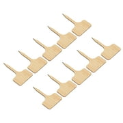 Goldmeet 10pcs Plant Labels Bamboo Material Easy Writing 1/8 in Thickness Decorative Garden Markers for GardenerT Shape