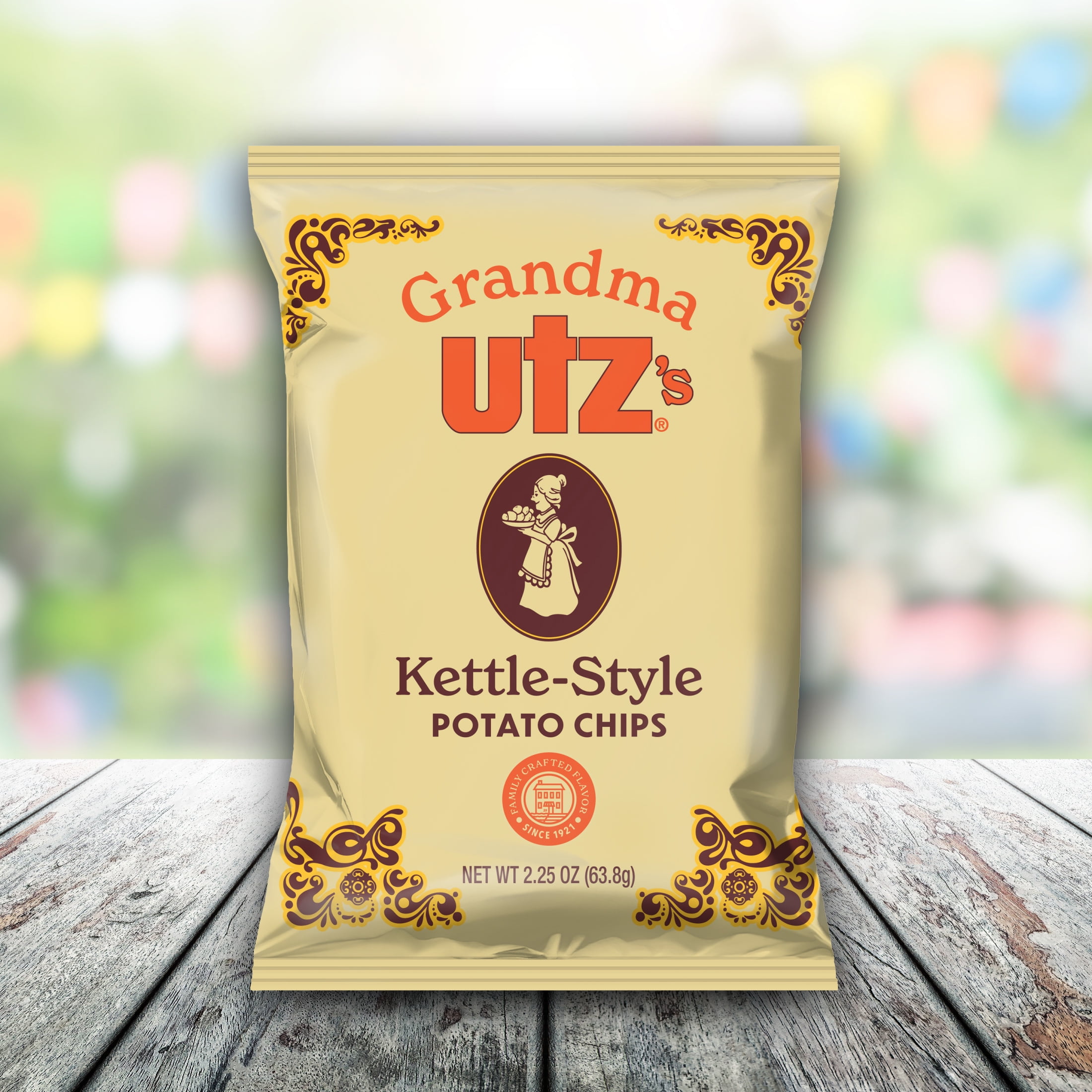 Utz Grandma Utz's Kettle-Style Potato Chips, Gluten-Free, 2.25 oz Bag