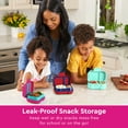 thumbnail image 3 of Bentgo Kids Snack - 2 Compartment Leak-Proof Bento-Style Food Storage for Snacks and Small Meals, Easy-Open Latch, Dishwasher Safe, and BPA-Free - Ideal for Ages 3+ (Fuchsia/Teal), 3 of 9