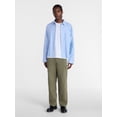 thumbnail image 2 of No Boundaries Boxy Cropped Fit Oxford Shirt with Long Sleeves, Men's XS-5XB, 2 of 5