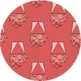 thumbnail image 1 of Ahgly Company Indoor Round Patterned Ferrari Red Area Rugs, 4' Round, 1 of 6