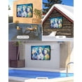 thumbnail image 2 of Outdoor TV Cover 70 to 75 Inch Weatherproof, Watercolor Horse Pattern Waterproof TV Screen Protector for Outside Decor with Zipper and Pocket 68"L x 42"H , White Blue Turquoise Green, 2 of 7