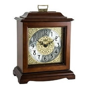Hermle HNA22518N9Q Austen Chiming Quartz Mantel Clock, Cherry