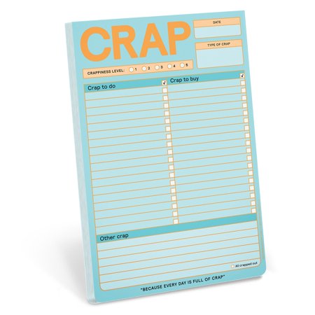 Knock Knock Crap To Do & Buy Checklist Task Pad, Aqua