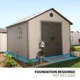 thumbnail image 6 of Lifetime Lockable DIY Polyethylene Outdoor Storage Shed, 11' x 13.5', Tan & Brown (6415), 6 of 12