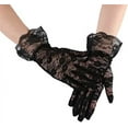 thumbnail image 2 of ERDOUY Vintage Short Lace Gloves for Women Derby Tea Party Wrist Length Floral Gloves for Wedding Costume Gloves, 2 of 2