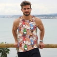 thumbnail image 6 of Salouo Gnomes Books Tea Cups for Men's Tank Tops,Sleeveless Muscle Shirts for Men Quick Dry Workout Tank Top Gym Muscle Tee Fitness Bodybuilding Sleeveless T Shirt-Large, 6 of 7