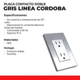 thumbnail image 4 of SET 2 PLACAS DOBLE CONTACTO Sanelec 4633 Acero Inoxidable, 4 of 5