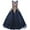 Navy, variant on Girls Formal Long Pageant Dresses Prom Ball Gown Gold Lace Burgundy Tulle