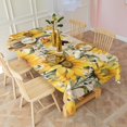 thumbnail image 3 of Beige Music Sunflower Guitar Pattern Rectangle Tablecloth 60"x102",Waterproof Polyester Rectangle Table Cloth, Wipeable Spillproof Polyester Tablecloth for Dining, Camping, Indoor and Outdoor, 3 of 6