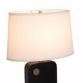 thumbnail image 6 of NOVA of California Laurel Table Lamp - Ebony Wood Finish, Weathered Brass, White Linen Shade, 6 of 11