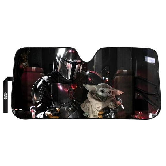 Plasticolor 003952R01 Star Wars Mandalorian The Child Cockpit Front Windshield Sunshade Accordion Style