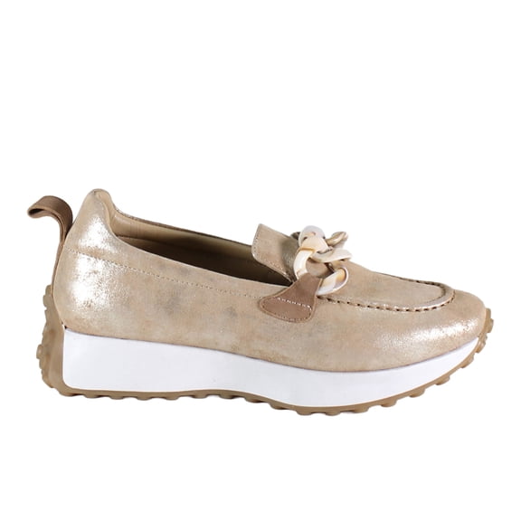Diba True Women's Kind Words Leather & Suede Sneaker Loafers (Gold, 9/40EU)