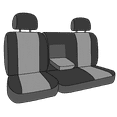 thumbnail image 3 of CalTrend Center 60/40 Split Bench Faux Leather Seat Covers for 2001-2004 Toyota Sequoia - TY145-08LB Light Grey Insert with Black Trim, 3 of 3