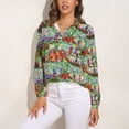 thumbnail image 3 of The ORIGINAL Enchanted Tiki Room Collage Long Sleeve Blouse Woman Streetwear Casual Shirts Summer Oversize Woman Streetwear Clothing Birthday Present, 3 of 7