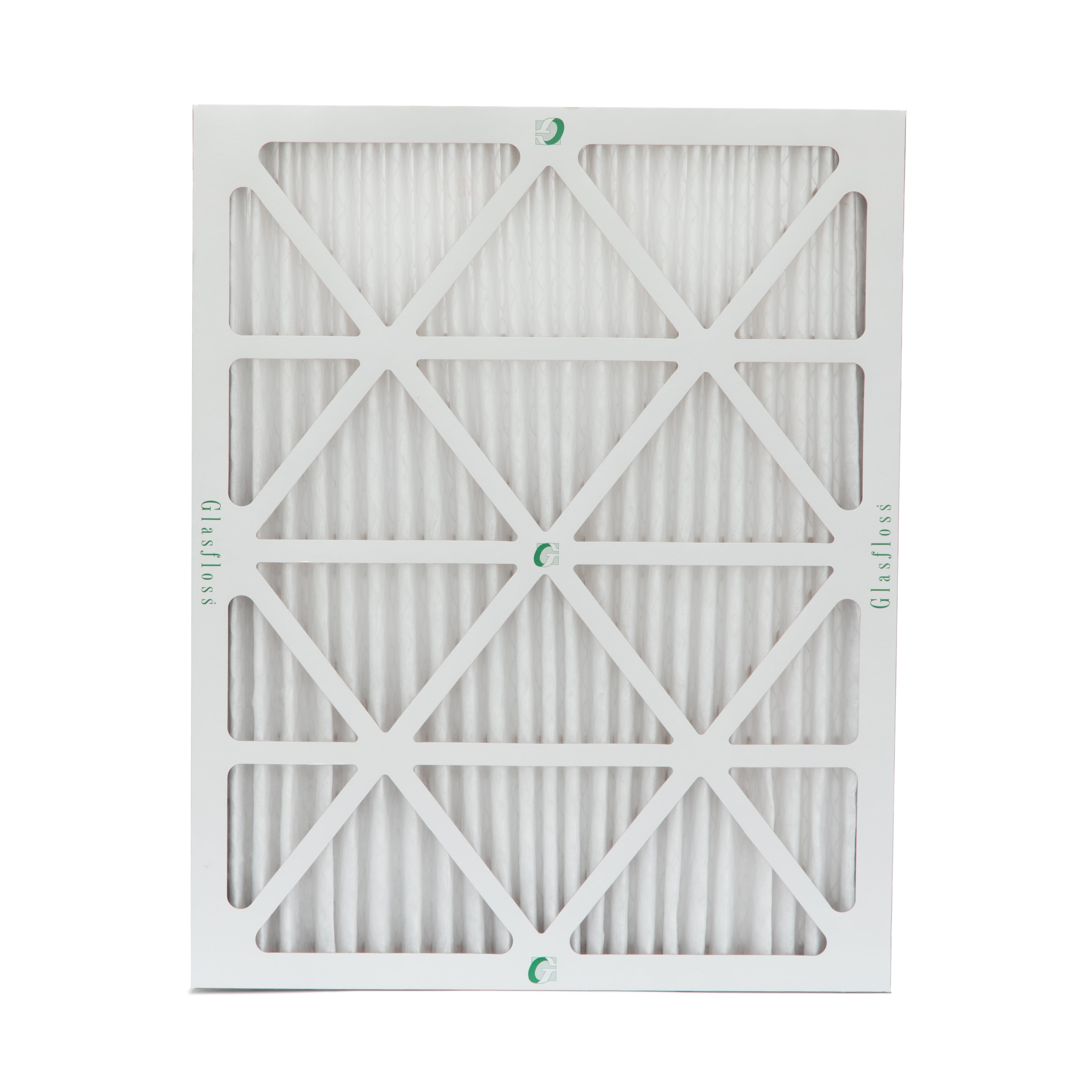 12 Pack of 20x25x2 MERV 10 Pleated 2" Inch Air Filters by Glasfloss. Actual Size: 19-1/2 x 24-1/2 x 1-3/4
