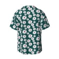thumbnail image 4 of Goofa Daisies Flowers Printed Men's Casual Short-sleeved Shirt,Lightweight Breathable Button-down,Summer Casual men's top,Versatile Fashion shirt-Small, 4 of 7