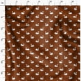 thumbnail image 3 of Soimoi Floral Print, Silk Fabric, Decor Sewing Fabric by The Yard 42 Inch Wide,Decorative Fabric for Shirts Suits Ties, Rust Brown, 3 of 6