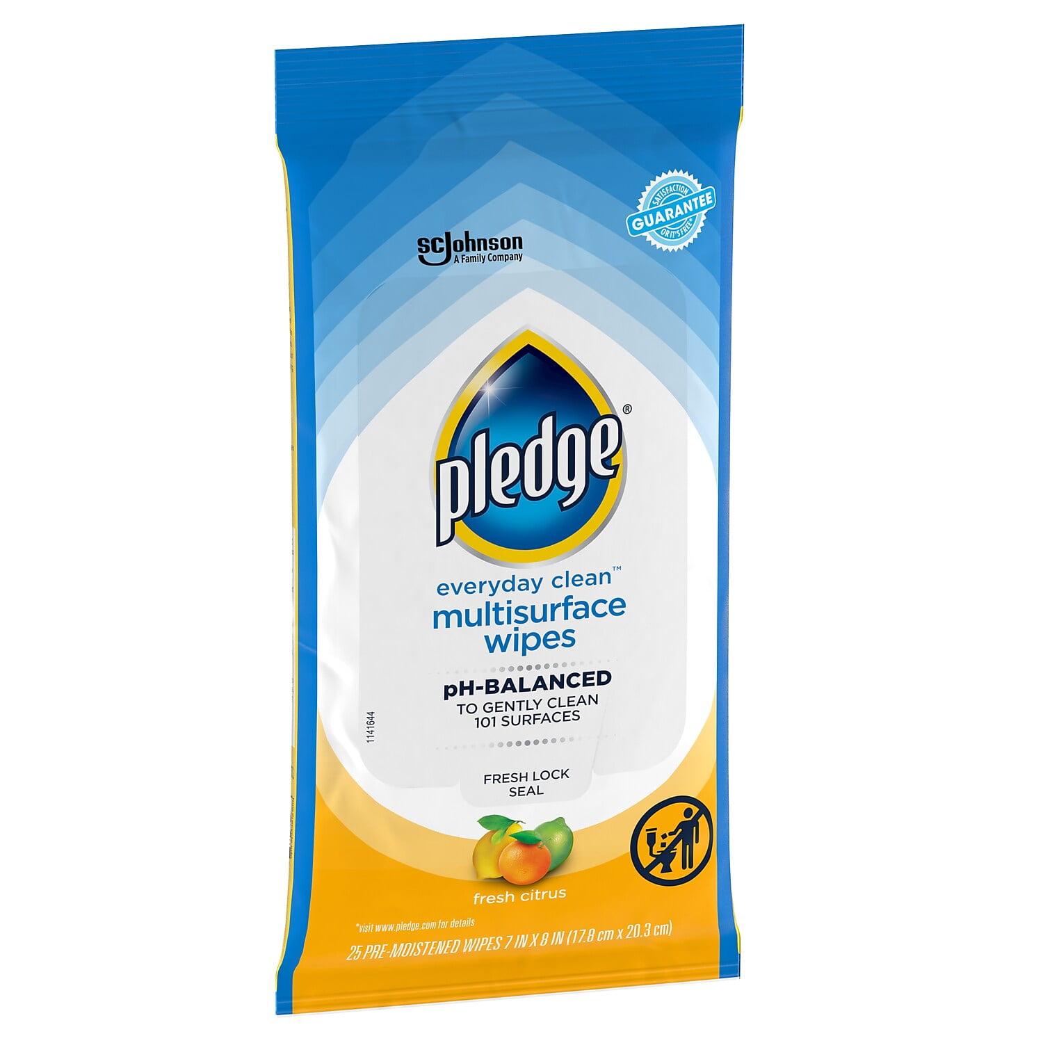 Pledge® Multisurface Wipes, Everyday Clean™, Fresh Citrus Scent
