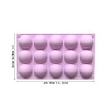 thumbnail image 2 of Utensilios De Repostería Juego de 1 molde de silicona semicircular grande para hornear pasteles ligeros,pan y postres franceses (morado) Rkxzt, 2 of 8