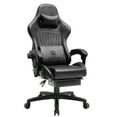 thumbnail image 1 of GTPLAYER PRO Gaming Chair with Footrest, Dual Bluetooth 5.1 Speakers PU leather Recliner, Gray, 1 of 7