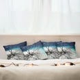thumbnail image 3 of Ambesonne Beach Throw Pillow Cover 4 Pack, Seascape Theme Driftwood, 20", Turquoise and Blue, 3 of 6