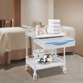 thumbnail image 2 of 2 Tier Medical Carts Professional Utility Emergency Crash Drawers Dirt Bucket Medical Utility Cart, 2 of 15