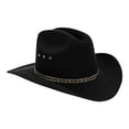 thumbnail image 2 of Western Black Child Cowboy Hat For Kids (Black/Gold Band), 2 of 2