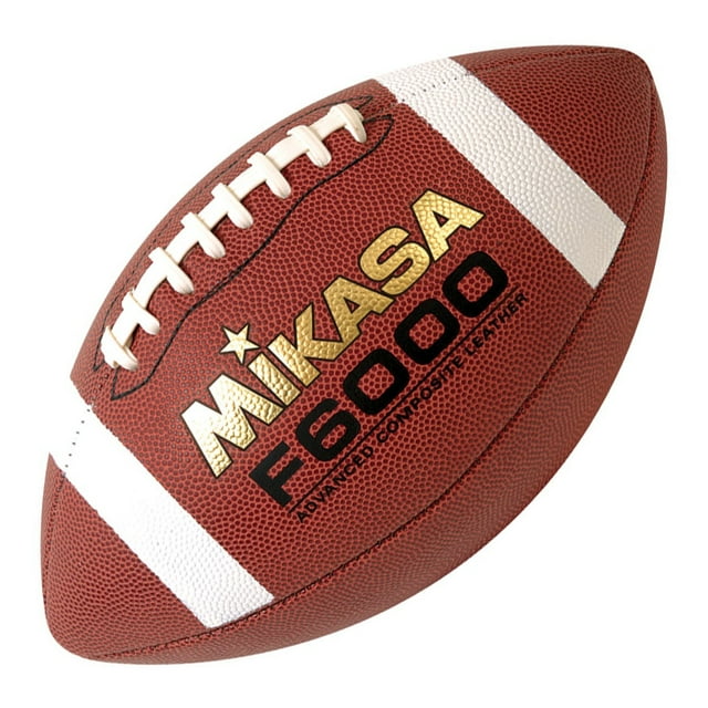 Mikasa F6000 Composite Leather Football - Advanced Cover and Dual Locking Lacets Ball
