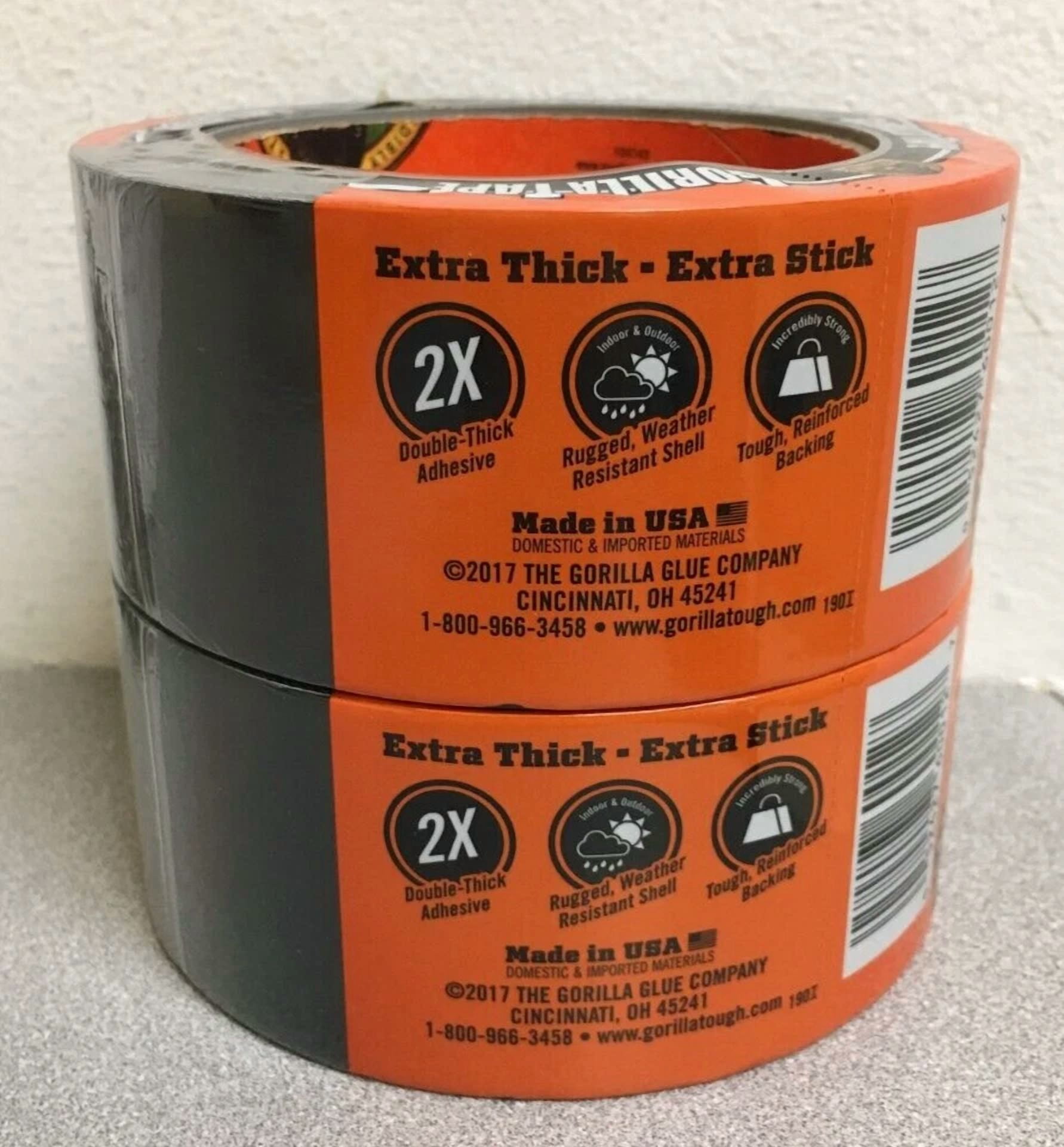 VIVA - Gorilla 104743 1.88 In. X 12 Yd. Black Duct Tape Pack Of 2