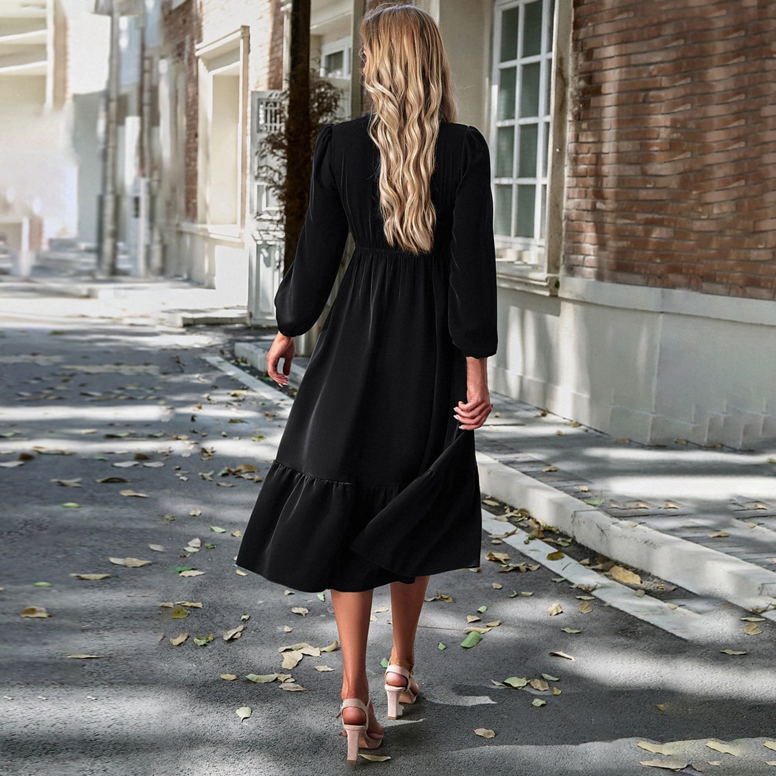 Quealent Chiffon Bridesmaid Dresses Short A-Line V Neck Asymmetrical Prom  Dress for Women Formal Party Gowns with Pockets (Black,M) - Walmart.com